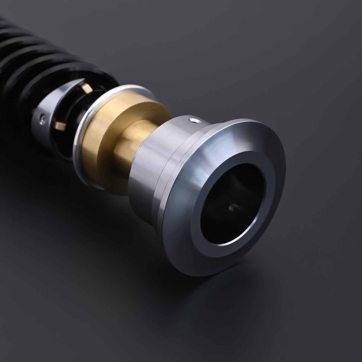 The Redeemer III emitter and gold neck detail