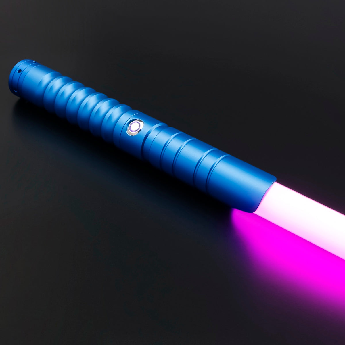 Blue Starter Saber — illuminated blade, alternate view