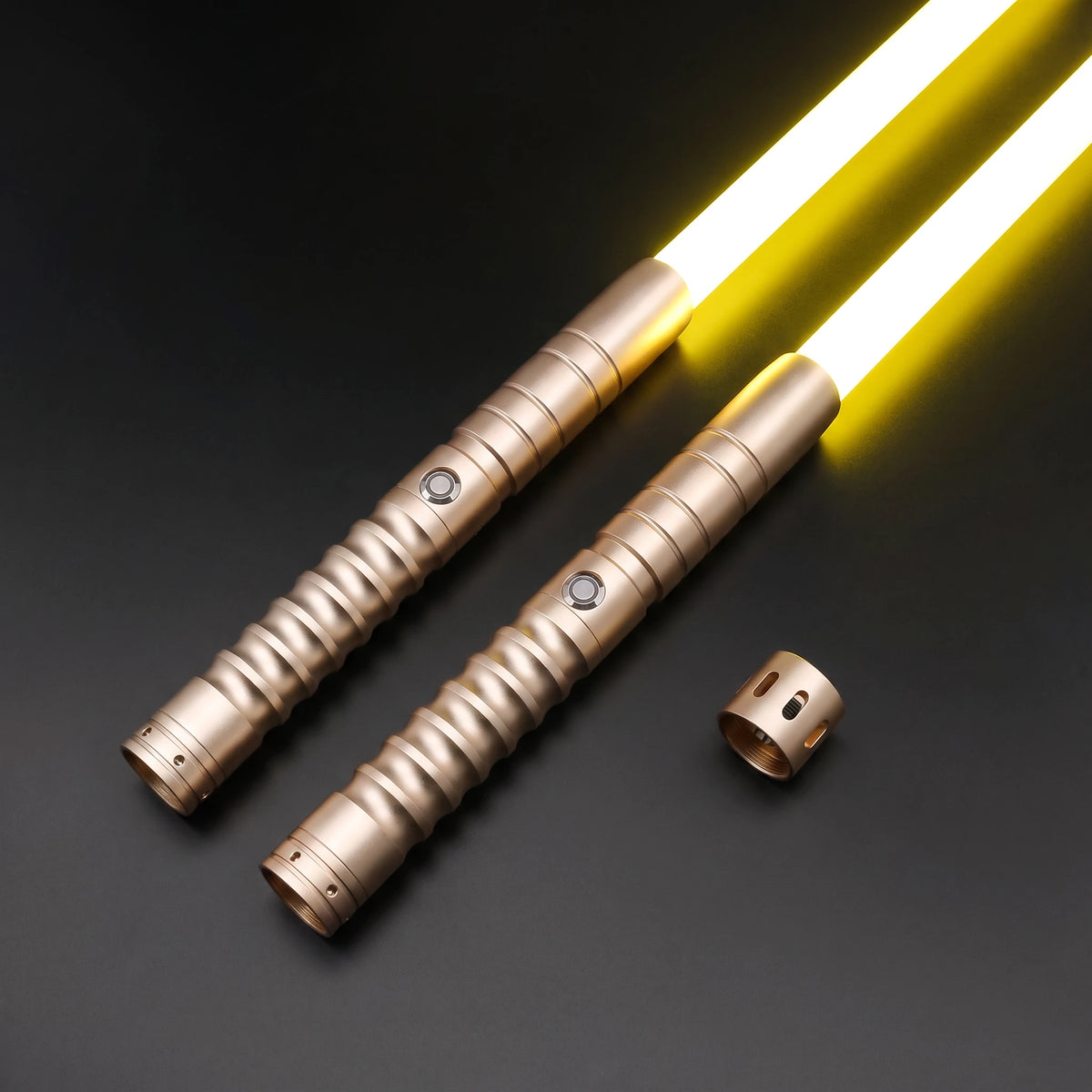 Gold Starter Saberstaff — two individual sabers and connector