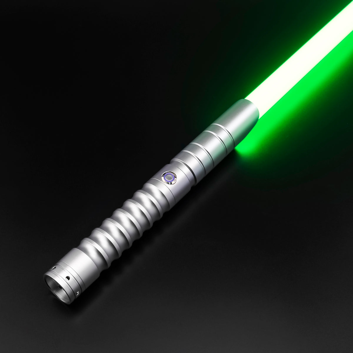 Silver Starter Saber — illuminated blade, main view