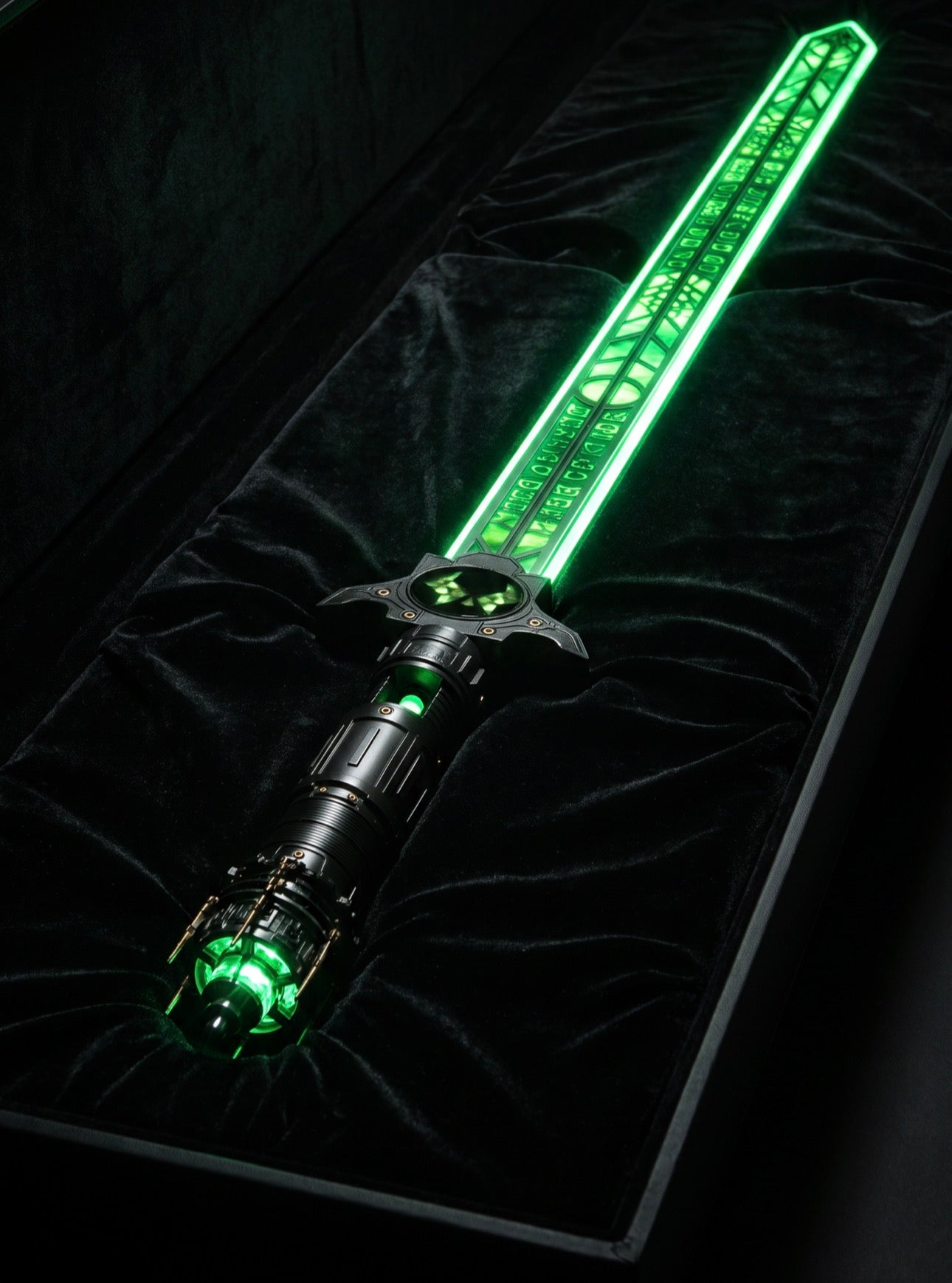 The Latverian saber resting in its black velvet presentation box